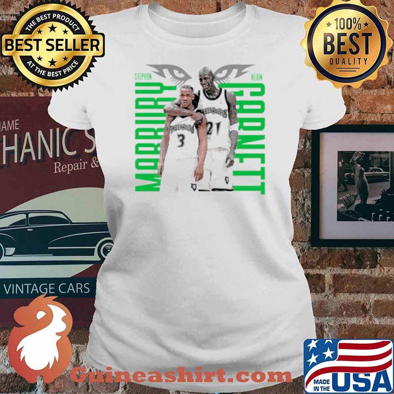 Kevin Garnett and Stephon Marbury Minnesota Timberwolves Ladies tee