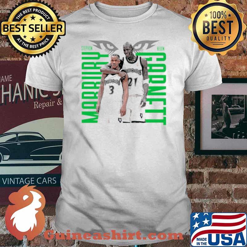 Kevin Garnett and Stephon Marbury Minnesota Timberwolves shirt