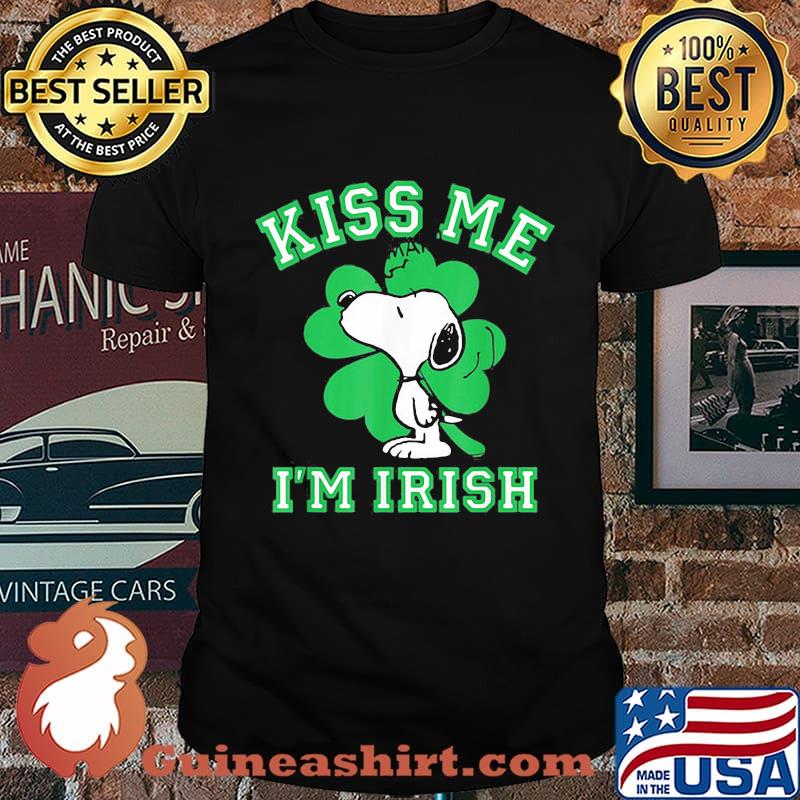 Kiss Me I’m Irish Smak Snoopy Patricks Day Shirt