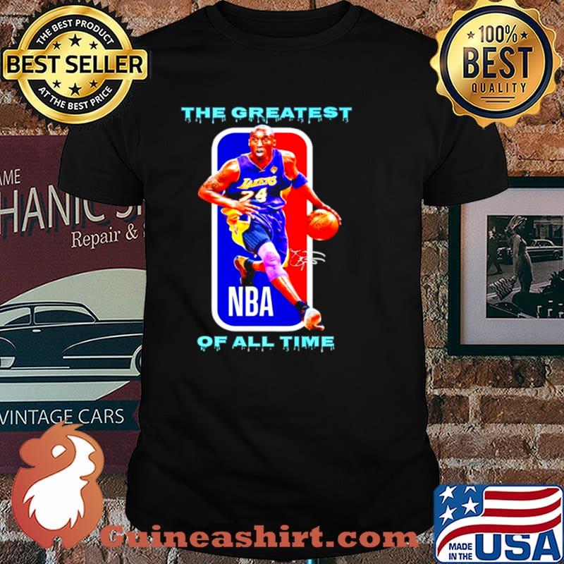 Kobe Bryant the greatest of all time NBA signatures shirt