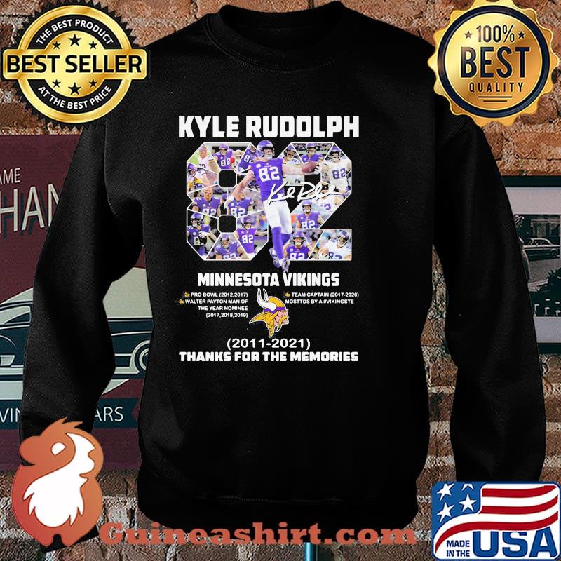 Kyle Rudolph 82 Minnesota Vikings 2011 2021 Thanks For The Memories Shirt Sweater