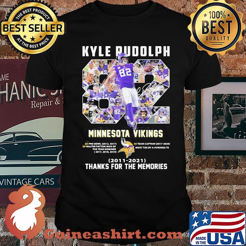 Kyle Rudolph Minnesota Vikings 2011 2021 Thanks For The Memories Shirt