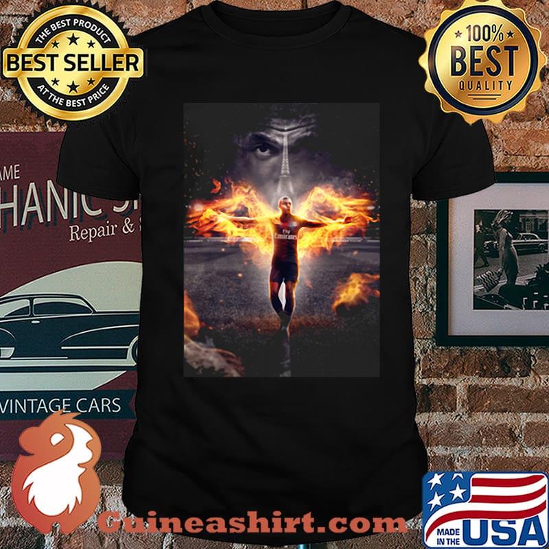 Kylian Mbappe Eagle Wings Fire Shirt