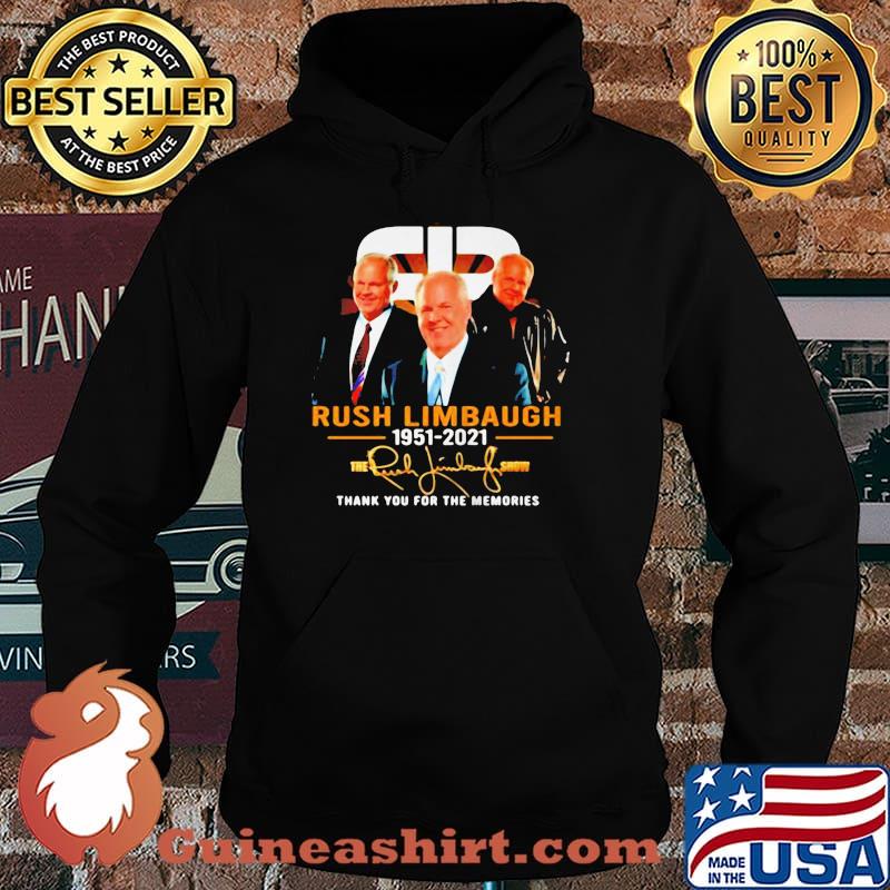 LEGEND RUSH LIMBAUGH 1951-2021 SIGNATURE THANK YOU FOR THE MEMORIES SHIRT