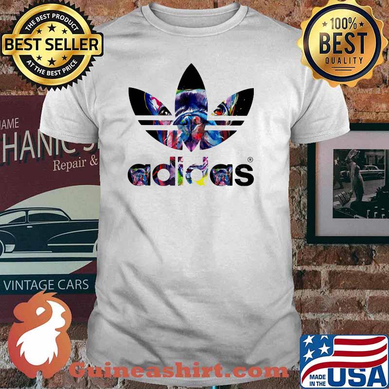 Logo Adidas Pitbull Dog Shirt