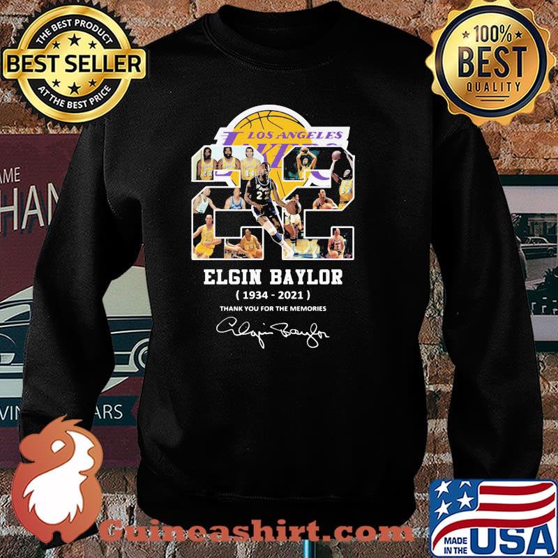 Los Angeles Lakers Elgin Baylor 1934 2021 Thank You For The Memories Signature Shirt Sweater