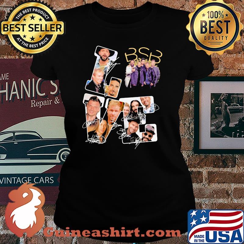 Love Backstreet Boys Signature Shirt Laides tee