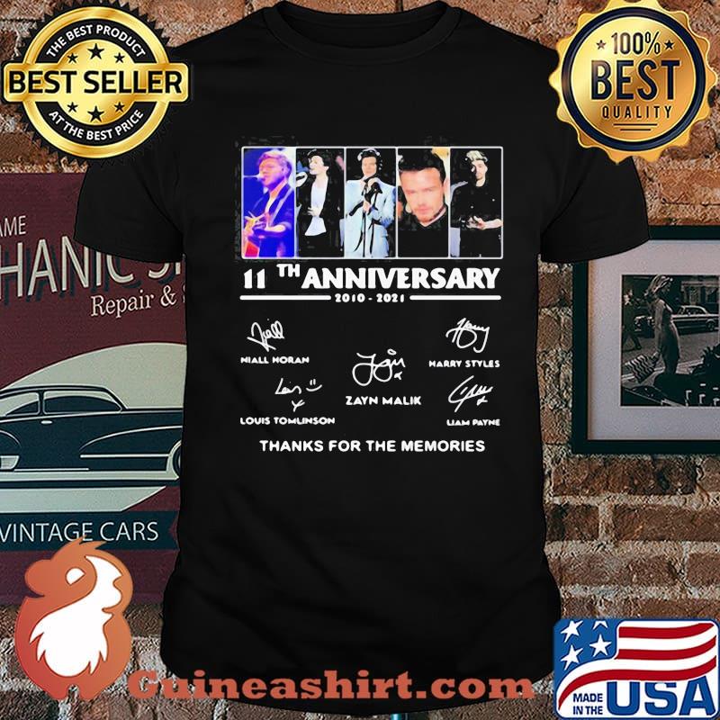 11th Anniversary One Direction Thank You For The Memories Shirt
