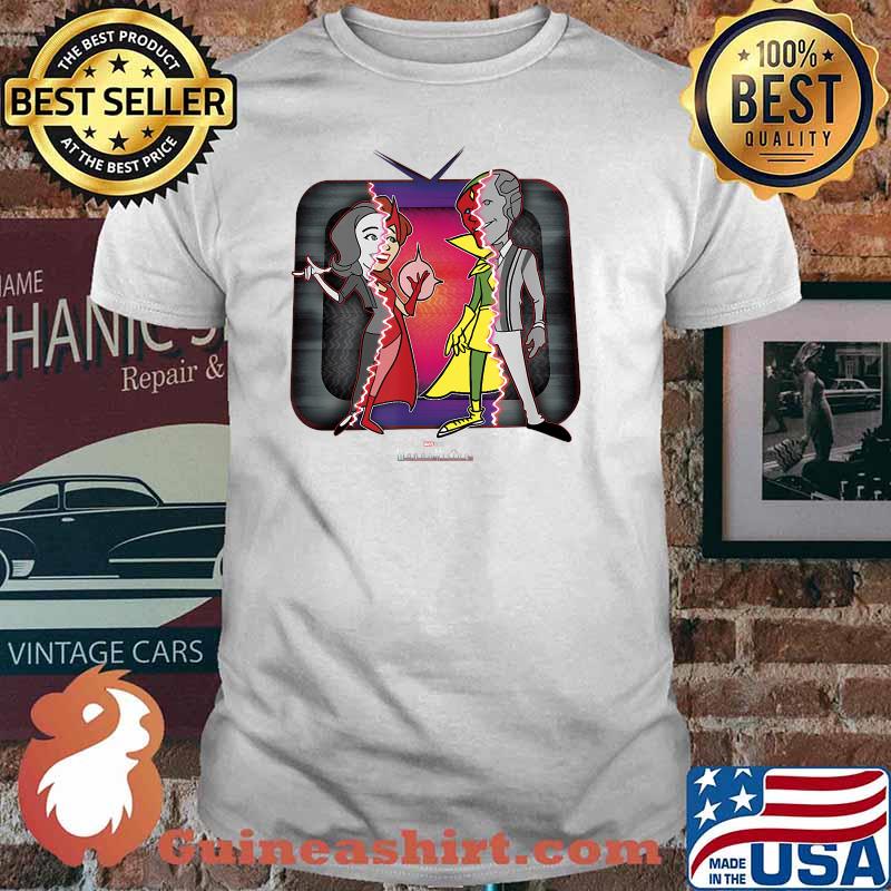 Marvel Wandavision Halloween Retro Cartoon Glitch Shirt