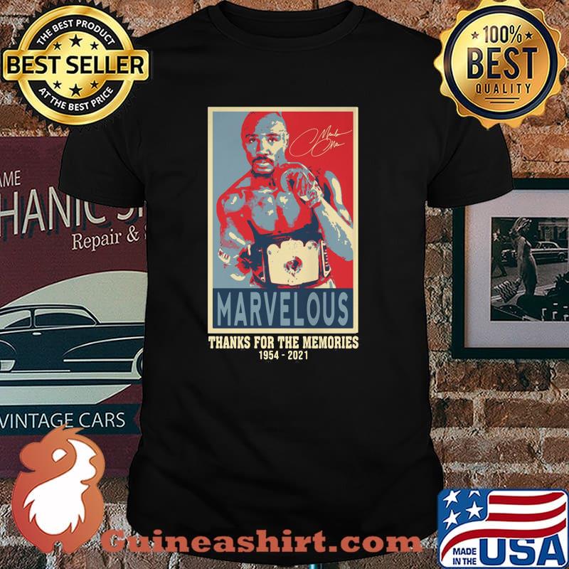 Marvelous Hagler Thanks For The Memories 1954 2021 Signature Retro Shirt