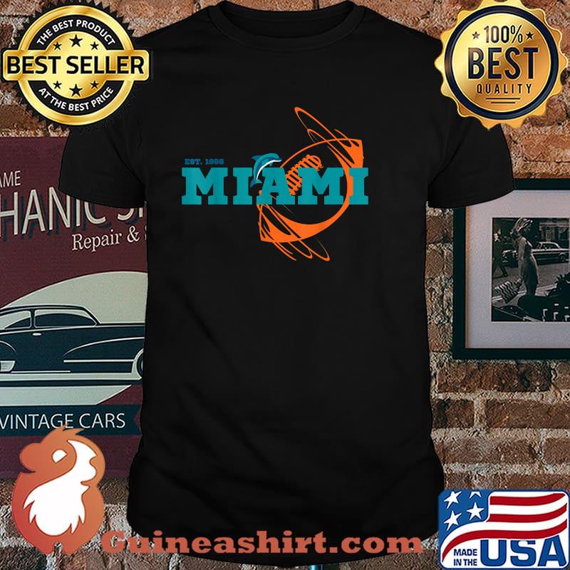 Miami Est 1966 Sports Team Athletic Novelty Dolphin Shirt