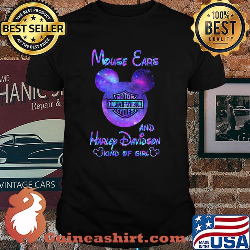 Mouse Cars And Harlep Davidson Kind Of Girl Disney Shirt