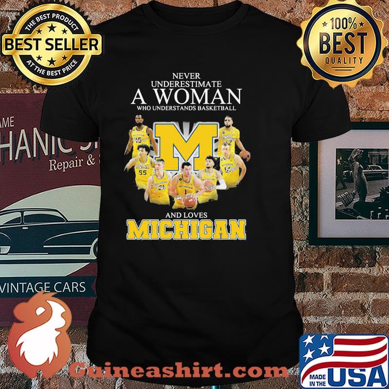 Never Underestimate A Woman Who Understand Baseball And Loves Michigan Shirt