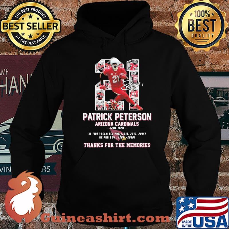 Number 21 Patrick Peterson Arizona Caroinals Thanks For The Memories Signature Shirt Hoodie