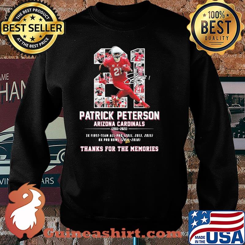 Number 21 Patrick Peterson Arizona Caroinals Thanks For The Memories Signature Shirt Sweater