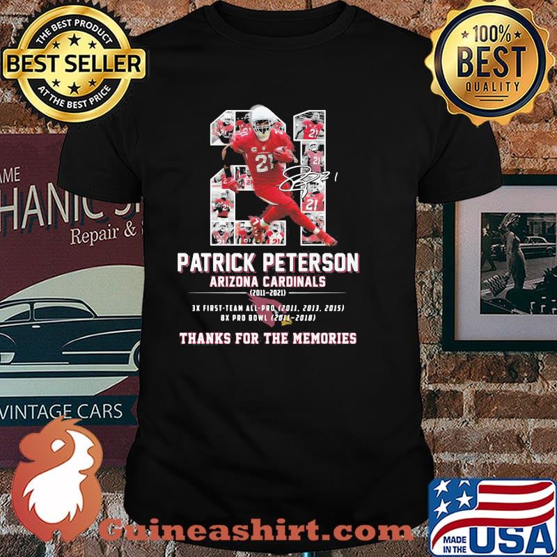 Number 21 Patrick Peterson Arizona Caroinals Thanks For The Memories Signature Shirt