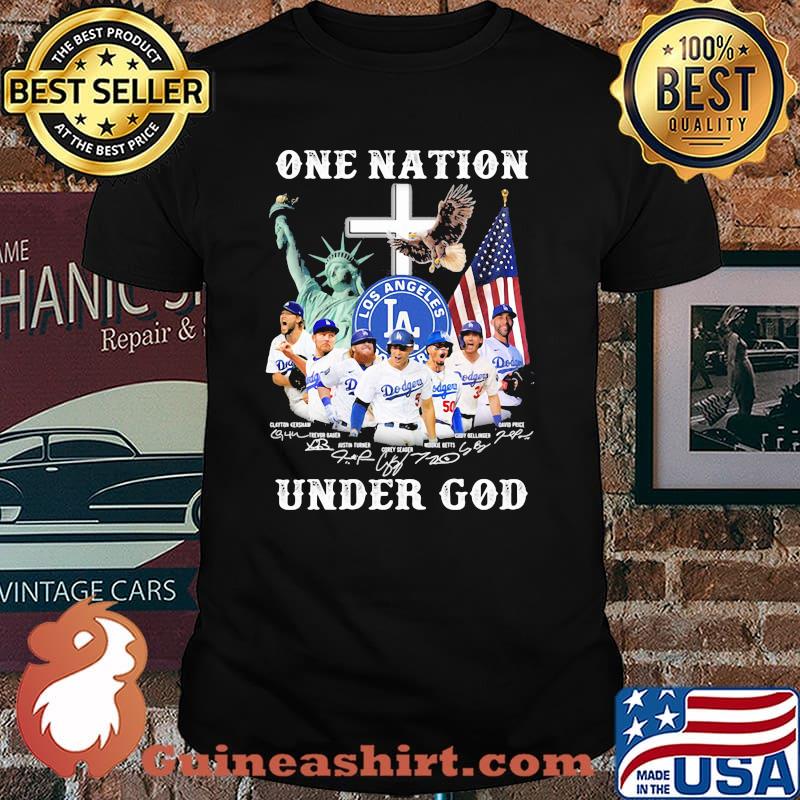 One Nation Under God American Flag Team Los Angeles Signature Shirt