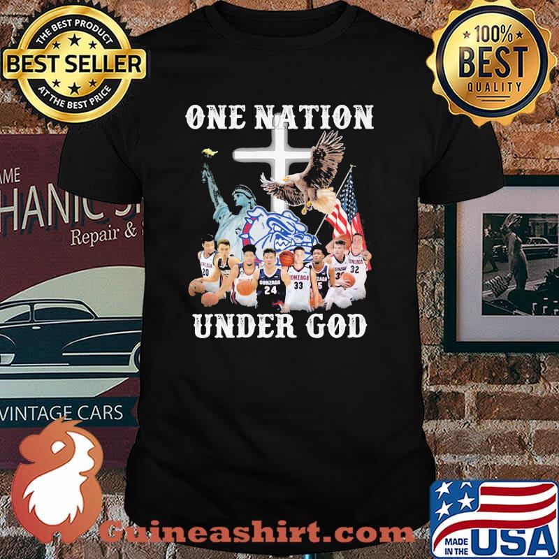 One Nation Under God Gonzaga Bulldogs Undefeated Basketball Shirt