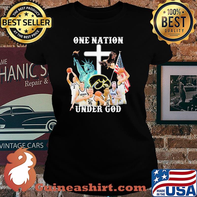 One Nation Under God Iowa Hawkeyes Shirt Laides tee