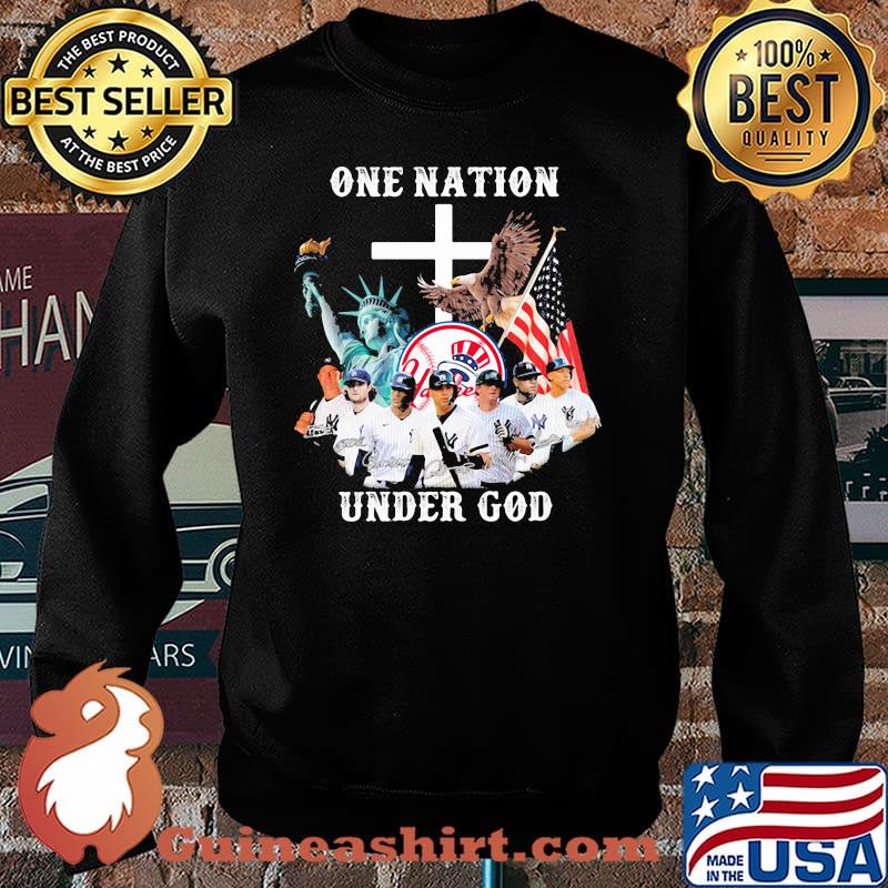 One Nation Under God New York Yankees Football Flag Eagles Shirt Sweater