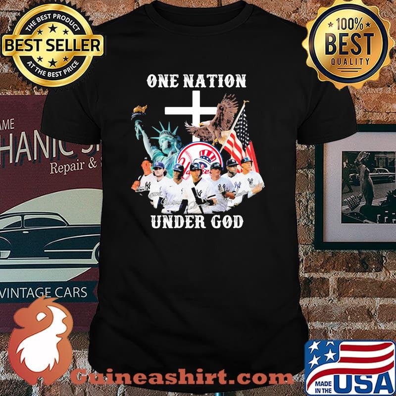 One Nation Under God New York Yankees Football Flag Eagles Shirt