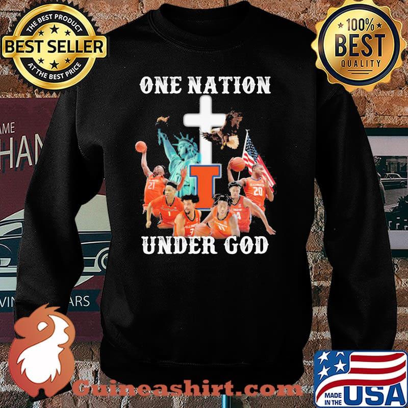 One Nation Under God Statue Of Liberty Illinois Fighting Illini Shirt Sweater