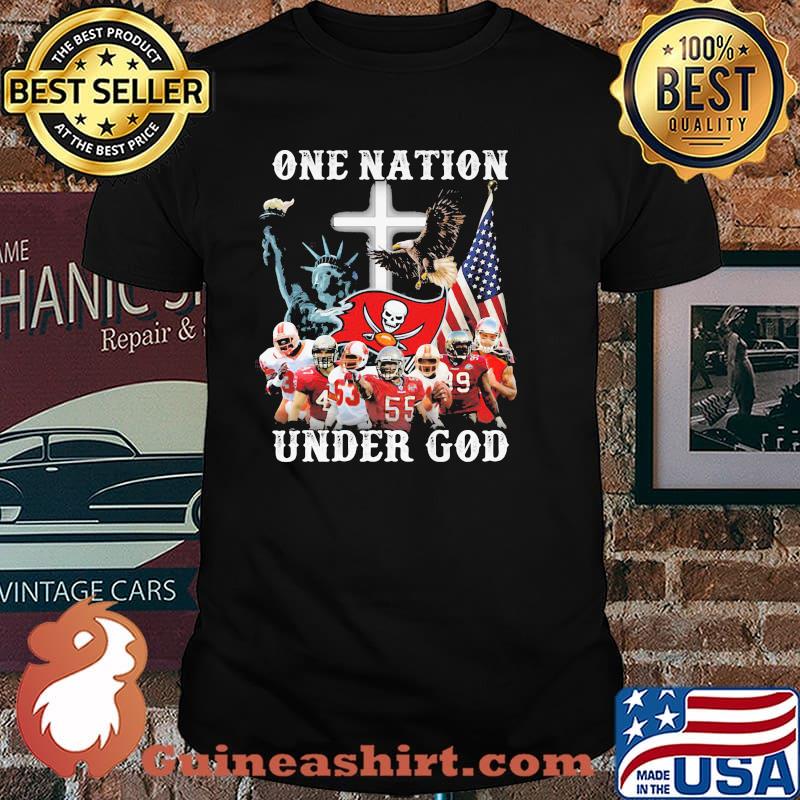 One Nation Under God Tampa Bay Buccaneers American Flag Shirt