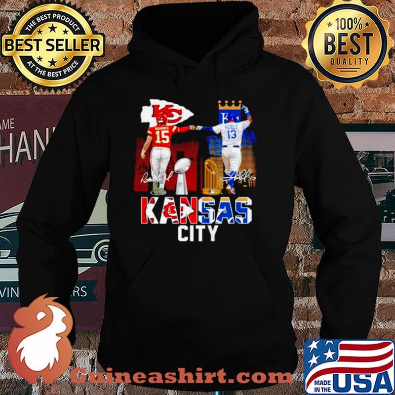 Patrick Mahomes KC Chiefs and Salvador Pérez KC Royals signature Hoodie