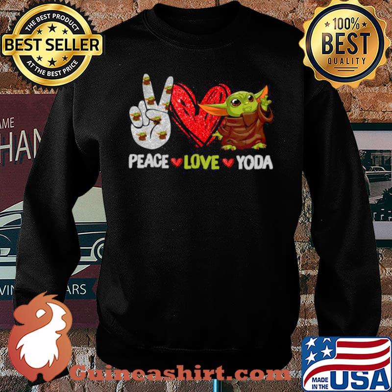 Peace Love Baby Yoda Shirt Sweater