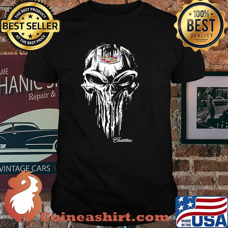 Punisher Skull With Cadillac Car Logo Symbol Shirt Unisex