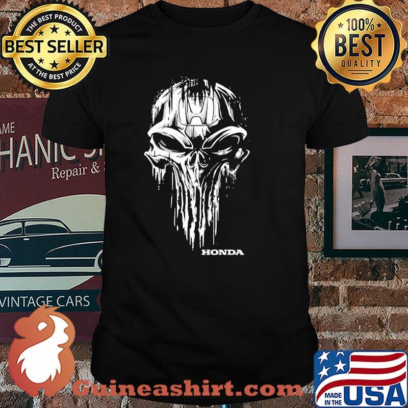 Punisher Skull With Honda Car Logo Symbol Shirt Unisex
