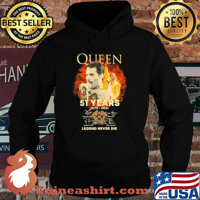 Queen 51 Years 1970 2021 Legend Never Die Signature Shirt Hoodie