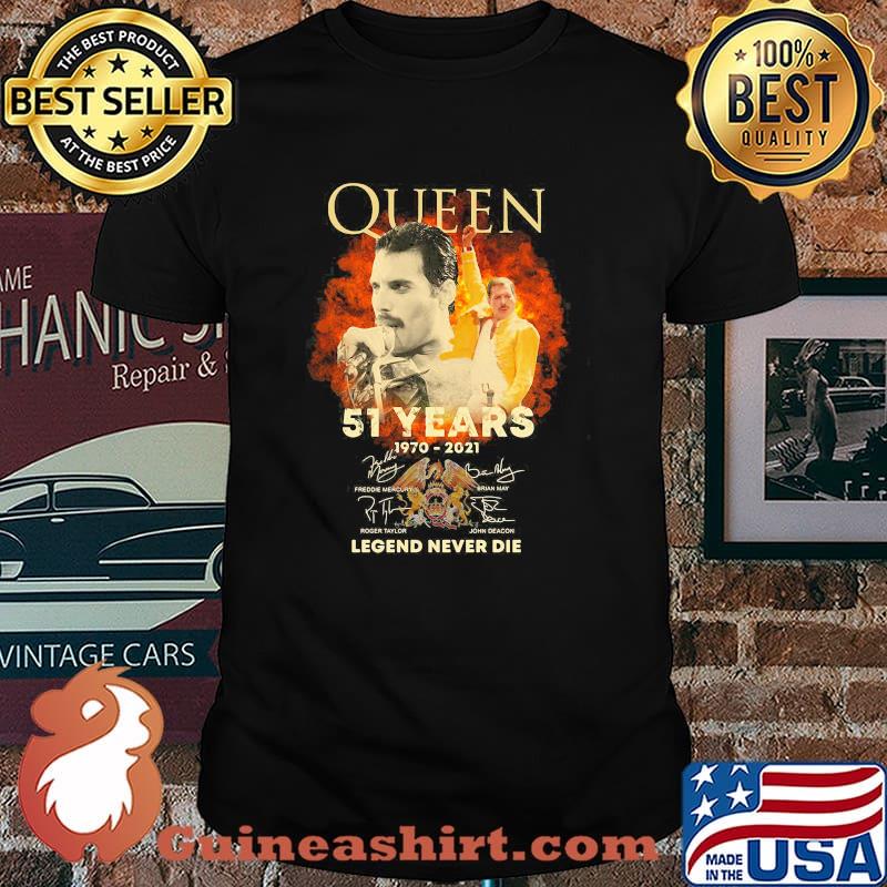 Queen 51 Years 1970 2021 Legend Never Die Signature Shirt