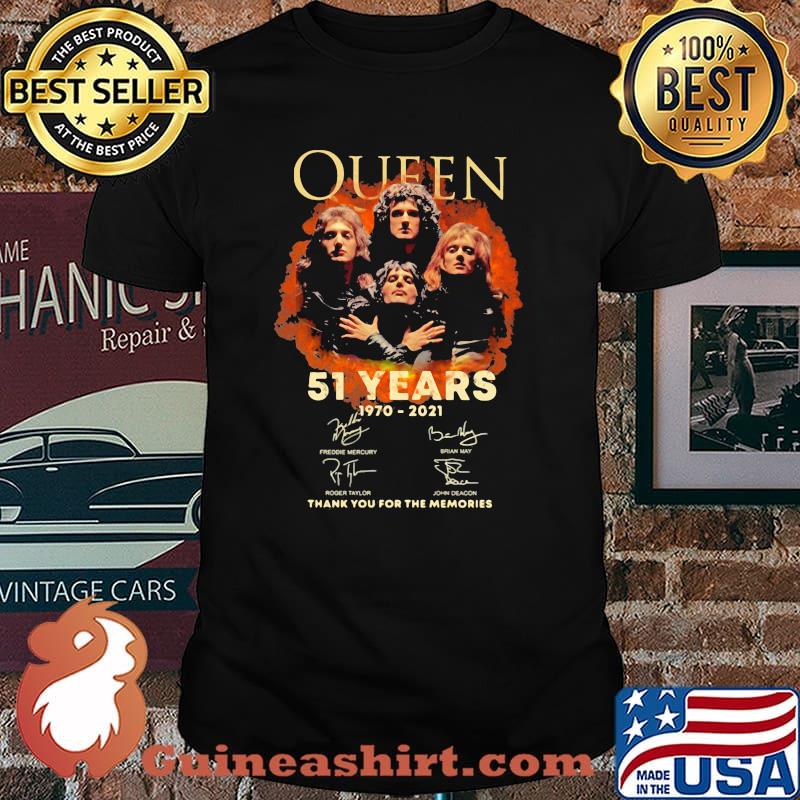 Queen 51 Years 1970 2021 Thank You For The Memories Signature Shirt