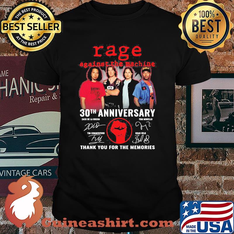 Rage Against The Machine 30th Anniversary Thank You For The Memories Signature Shirt