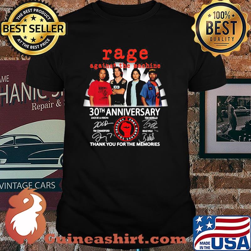 Rage Against The Machine 30th Anniversary Thank You For The Memories Signatures Shirt