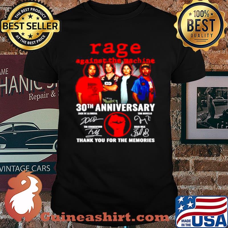 Rage against the machine 60Th anniversary signature thank for the memories shirt