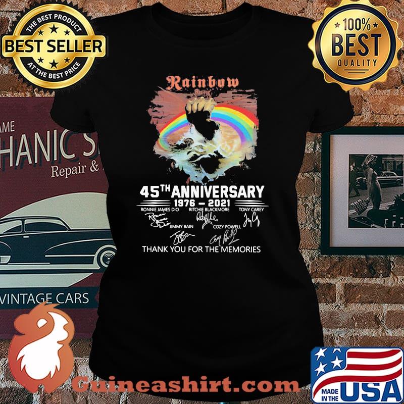 Rainbow Rising 45th Anniversary 1976 2021 Thank You For The Memories Signature Shirt Laides tee