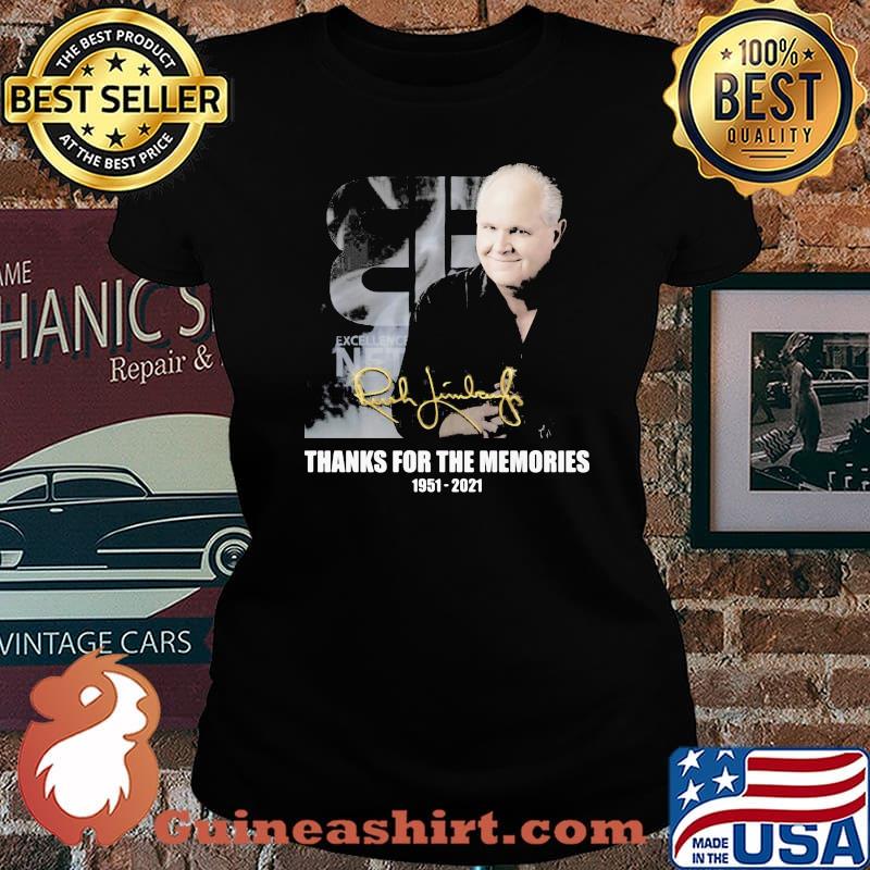 Rush Limbaugh Thanks For The Memories 1951 2021 Shirt Laides tee