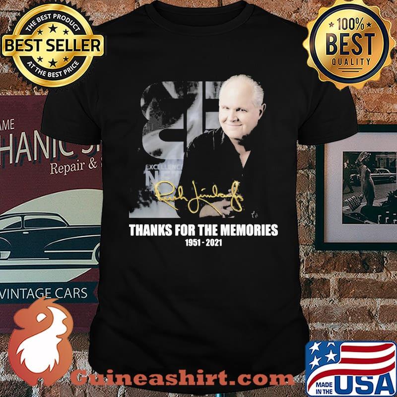 Rush Limbaugh Thanks For The Memories 1951 2021 Shirt