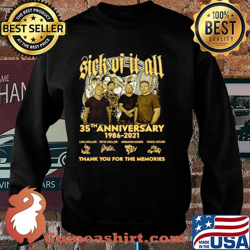 Sick Of It All 35th Anniversary 1986 2021 Thank You For The Memories Signature Sweater