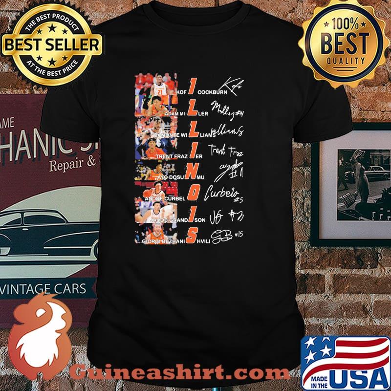 Signature Of Player Team Illinois Shirt