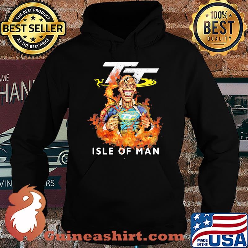 Skull Superman With Logo Isle Of Man Fire Shirt Hoodie