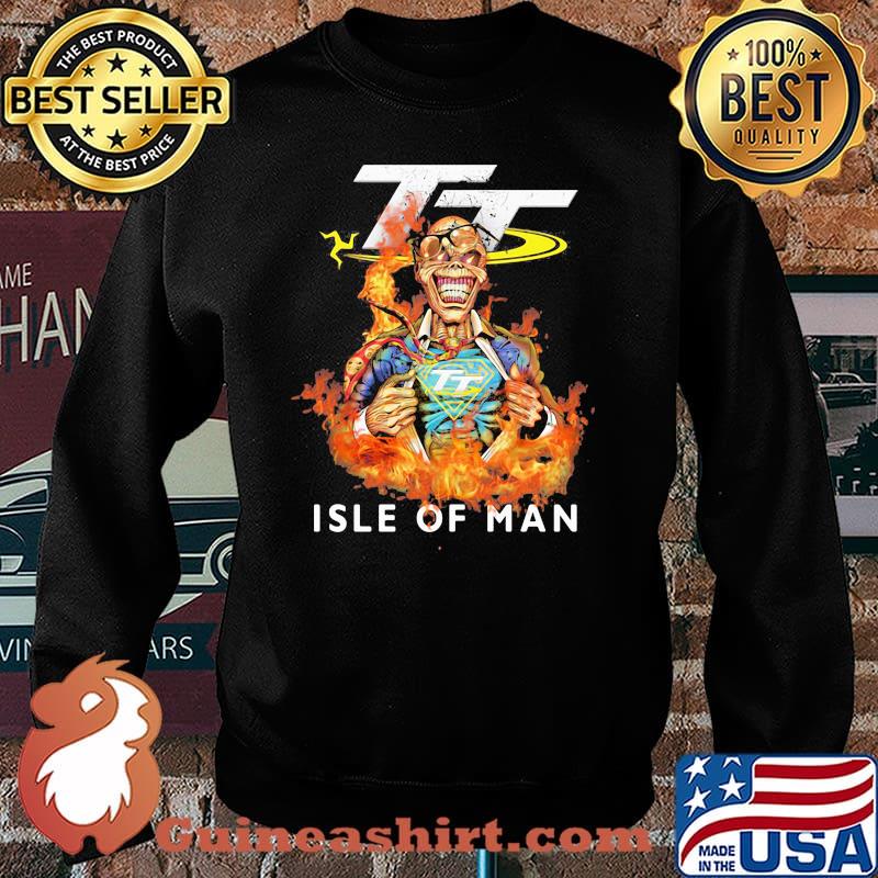 Skull Superman With Logo Isle Of Man Fire Shirt Sweater