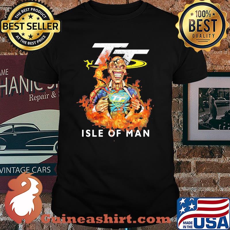 Skull Superman With Logo Isle Of Man Fire Shirt