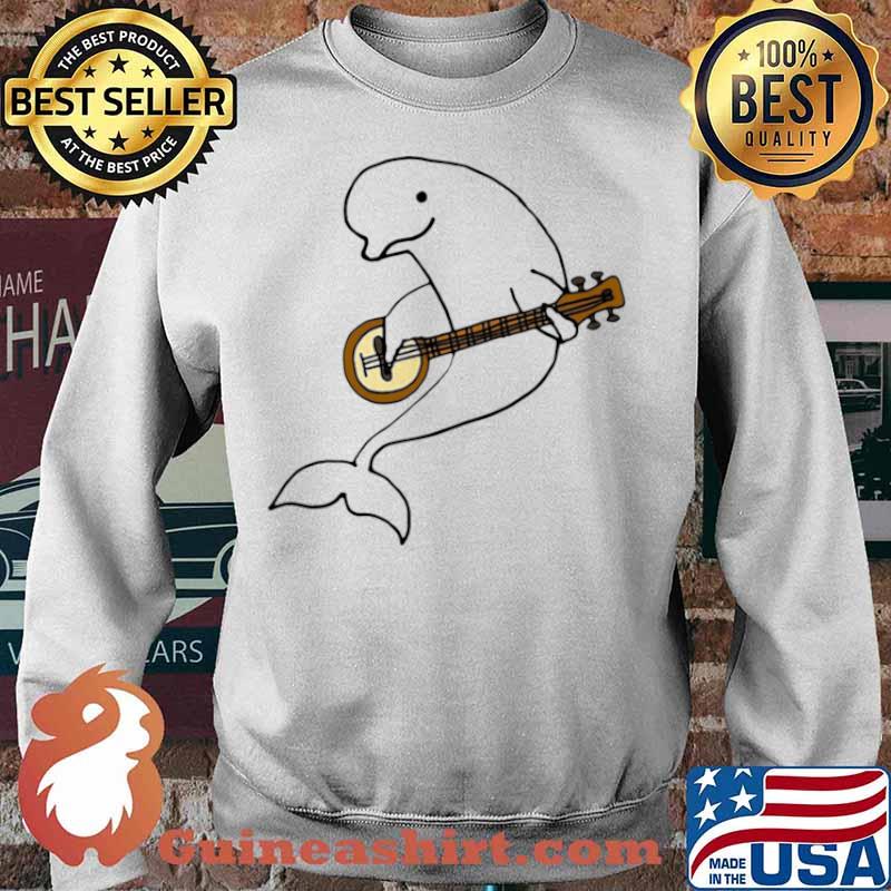 Smileteesanima Beluga Whale Playing Banjo Ca Sweater