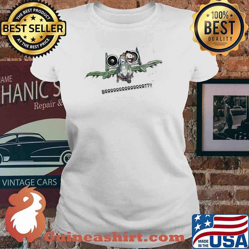 Snoopy Vs Woodstock Driving Plane Brrr Shirt Ladies tee