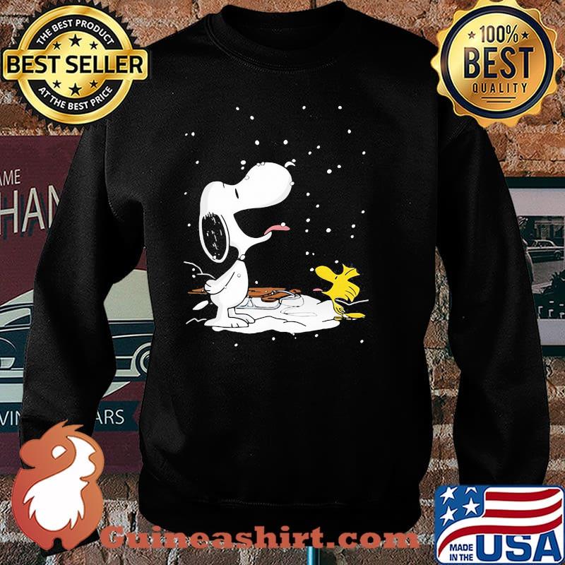 Snoopy Vs Woodstock Playing With Snow Shirt Sweater