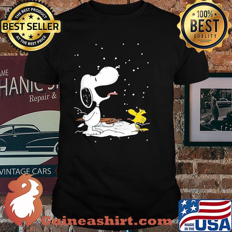 Snoopy Vs Woodstock Playing With Snow Shirt