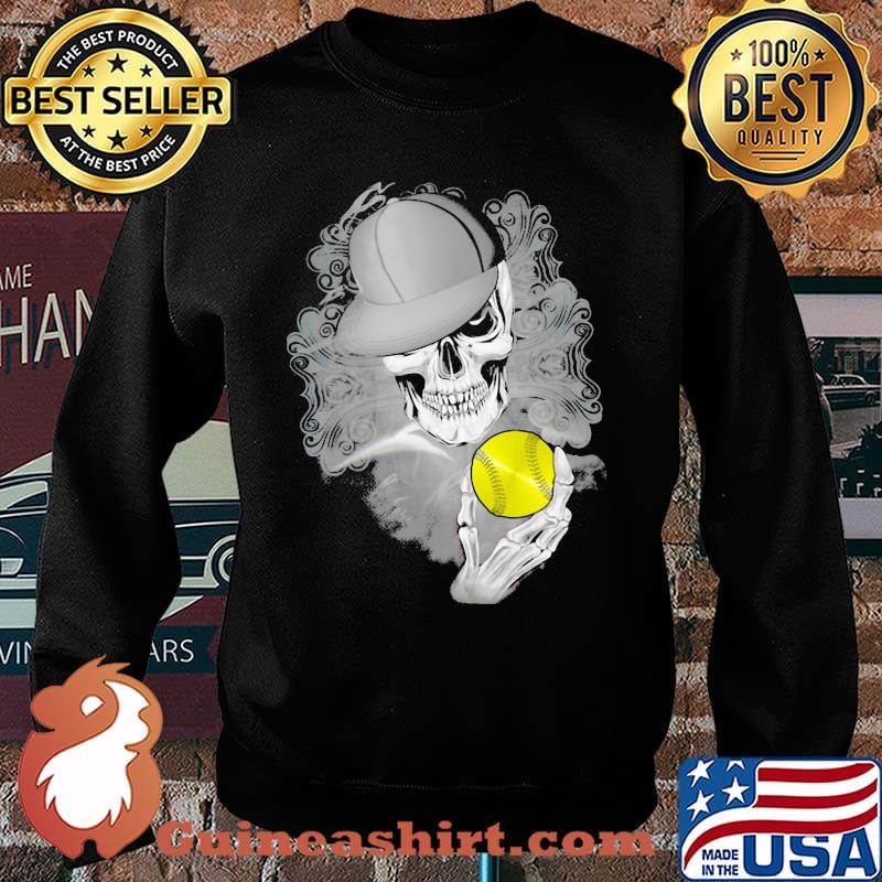 Softball Skull Shirt Sweater